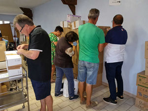 Emballage du matériel médical.