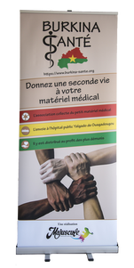 Kakemono de présentation de l'association Burkina Santé.
