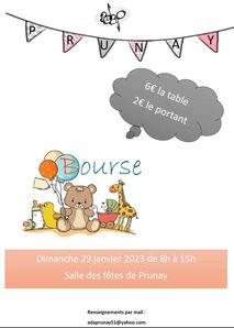 ADAP bourse à la puériculture du dimanche 29 janvier 2023.